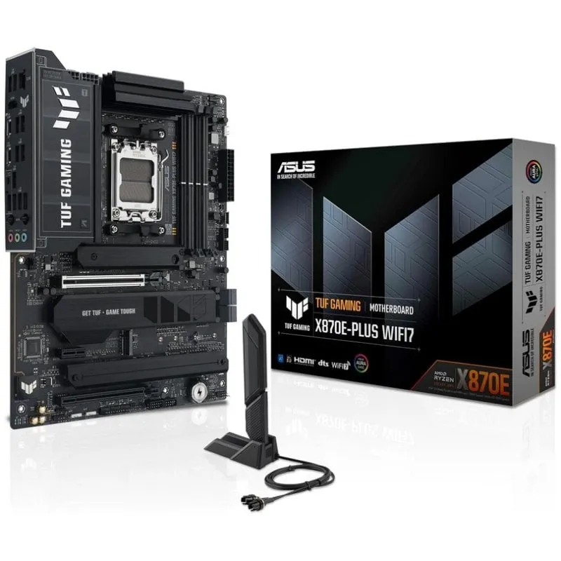 Schede Madri ASUS TUF GAMING X870E-PLUS WIFI7 AMD X870E AM5 DDR5 ATX WiFi 7 RGB - immagine 1