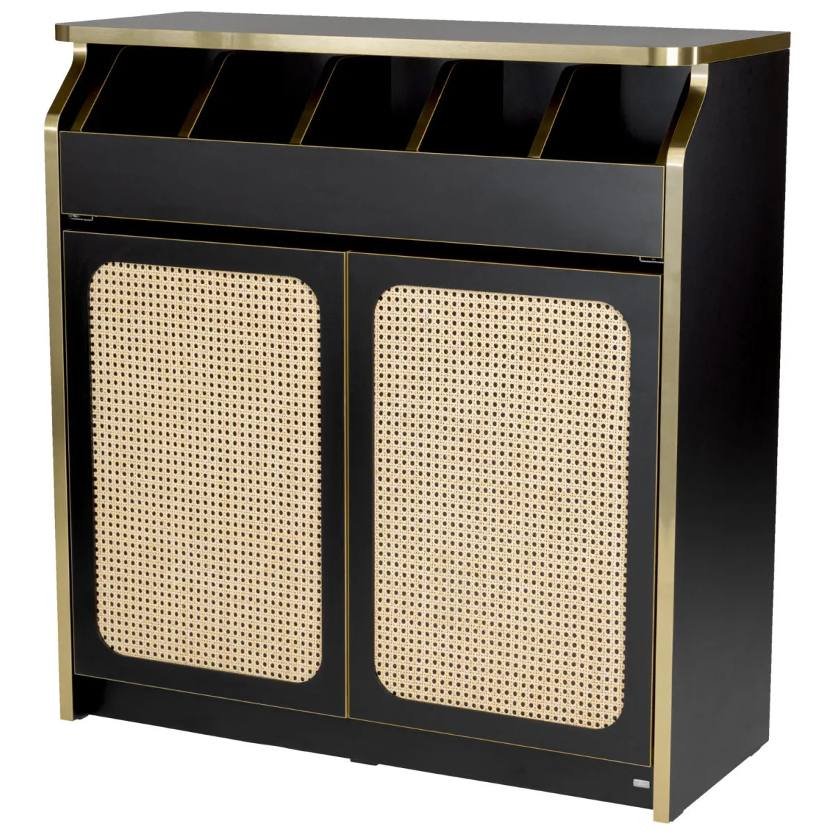 VEGA Panadora Ravena nero; 100x40x105 cm (LxPxH); naturale/nero/oro; struttura naturale/nero/oro - immagine 1
