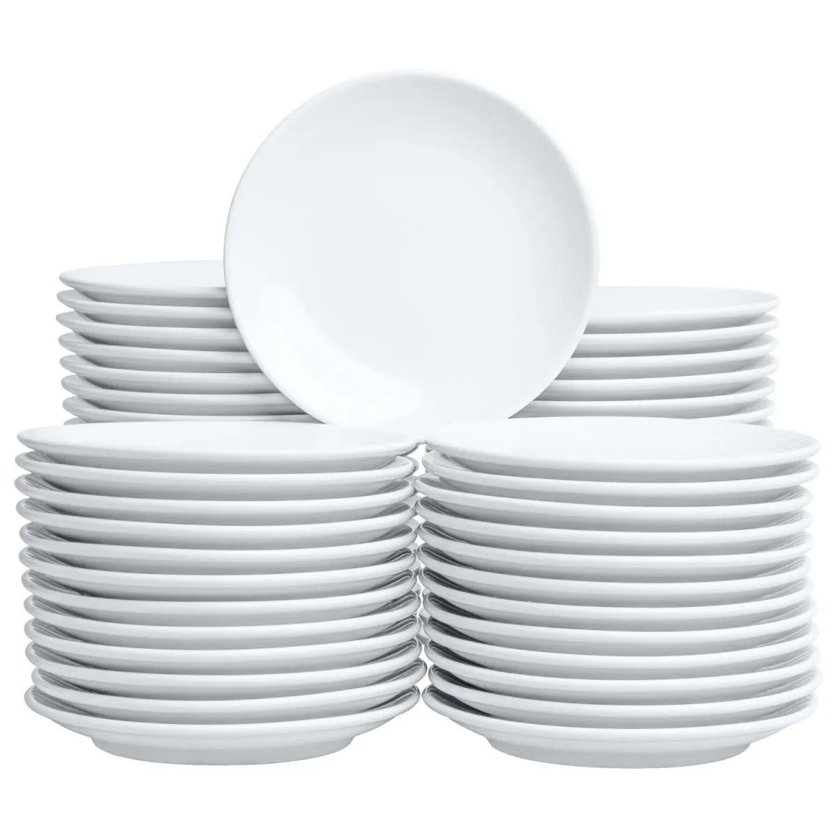 60x VEGA Confezione risparmio piatto Ponta piano, 60 pezzi, 20,5 cm; 20.5x2.7 cm (ØxH); bianco; rotonda; 60 pz. / Pacco - immagine 1