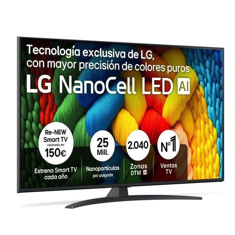 TV LG NanoCell 55NANO81A6A 55" 4K UltraHD 60Hz Smart TV WebOS HDR10 AirPlay2 Chromecast - immagine 1