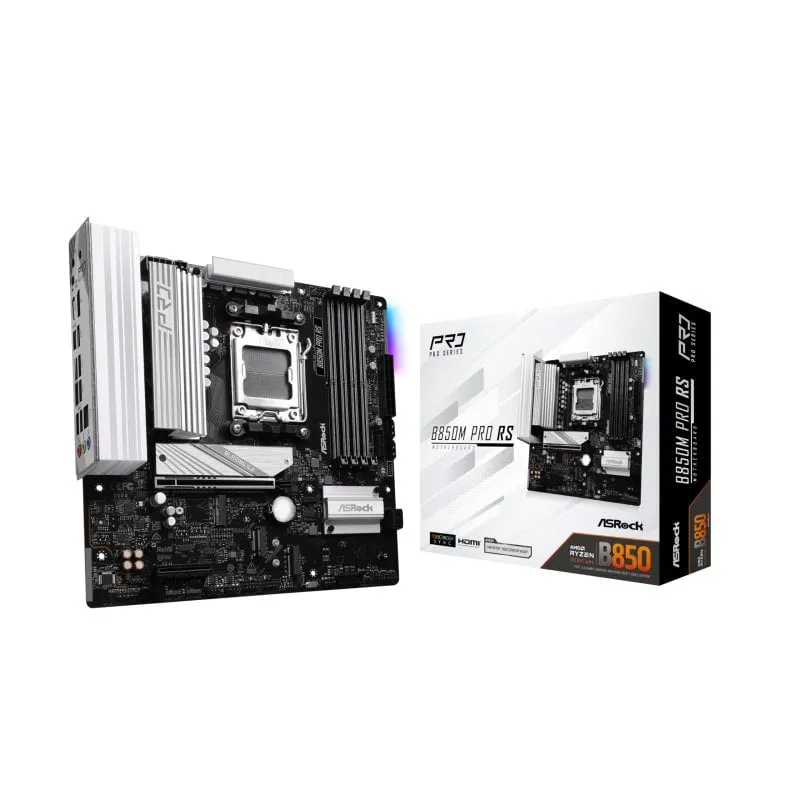 Scheda madre ASRock B850M Pro RS AM5 Micro ATX DDR5 PCIe 4.0/5.0 USB-C per giochi/creativi - immagine 1