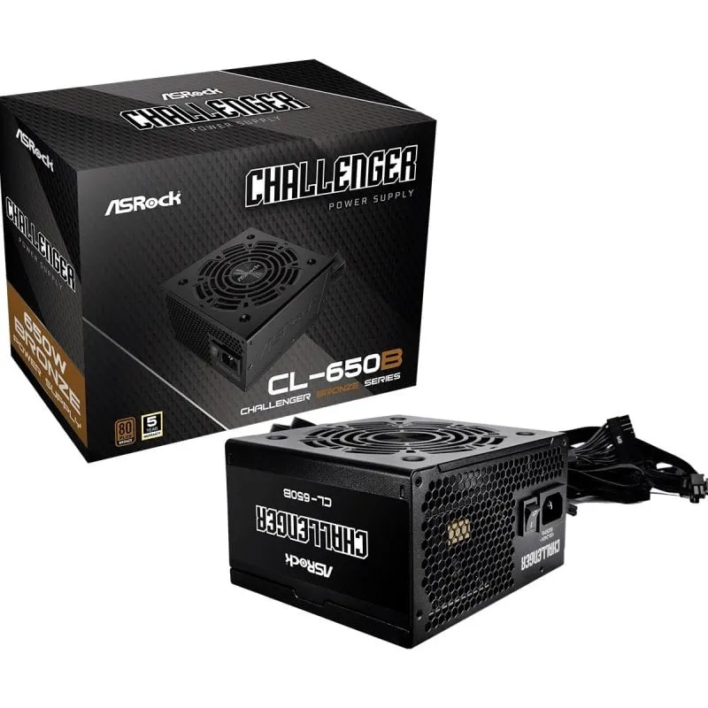 Alimentatore Asrock Challenger CL-650B 80 PLUS Bronze da 650 W con protezioni avanzate - immagine 1