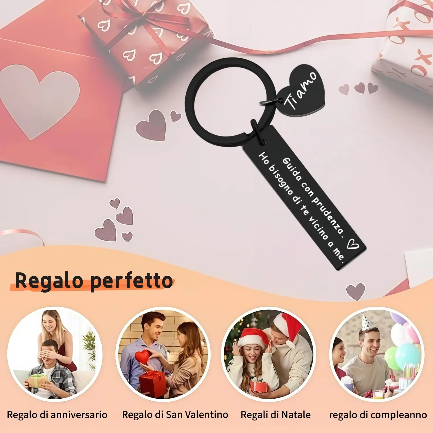 PulangRen Regalo San Valentino per Lui Regali Natale Uomo Portachiavi per Auto Idee Regalo Uomo Donna Calendario Avvento Compleanno Regalo Anniversario per Lui Regali Fidanzato fidanzata Marito - immagine 6