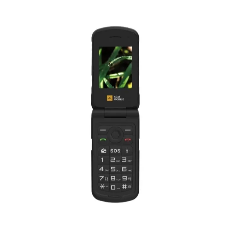 AGM M10 Flip 4G Dual SIM Cellulare Nero MIL-STD-810H 1200mAh Bluetooth 5.0 - immagine 1