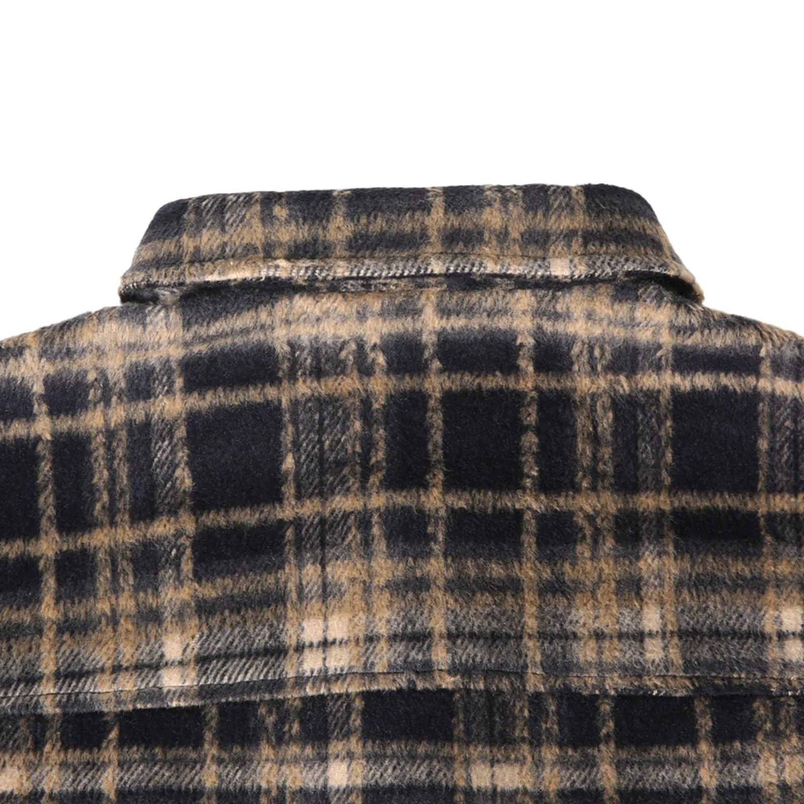 Camicia a quadri uomo camicia da lavoro loose fit camicia di flanella camicia a quadri camicia da boscaiolo invernale blusa Oktoberfest camicia tradizionale classica con risvolto camicia casual a - immagine 5