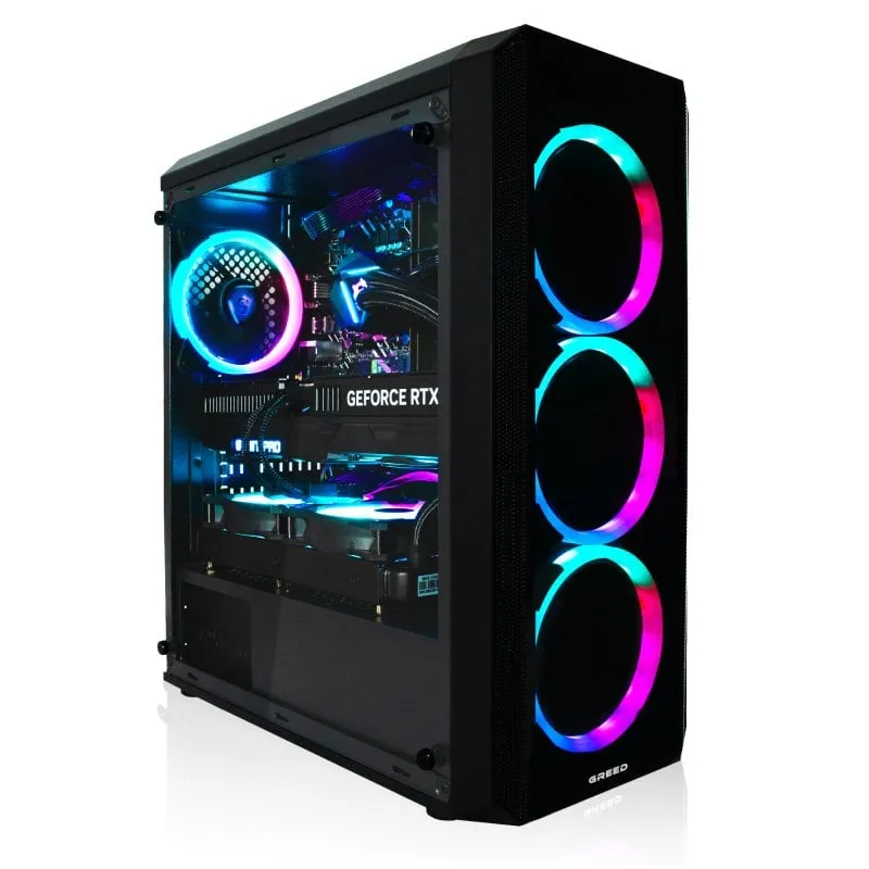 PC desktop GREED MK2 Pro AMD Ryzen 7 5700X 32 GB 1 TB SSD RTX 5070 Windows 11 Pro - immagine 1
