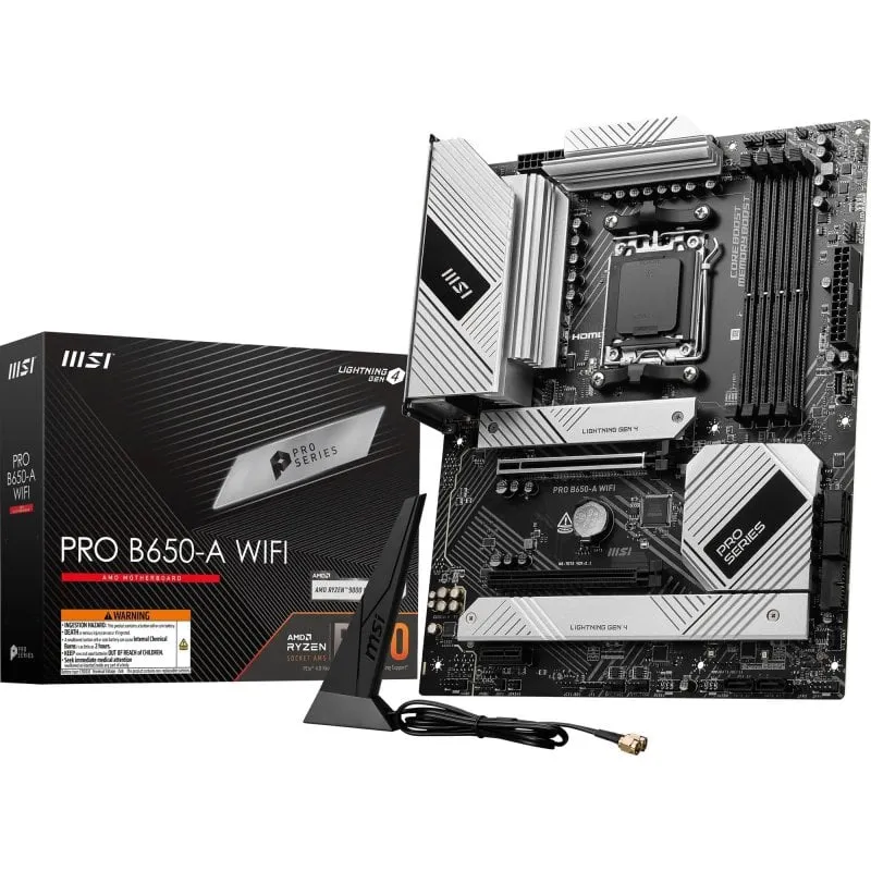 Scheda madre MSI PRO B650-A WIFI AMD B650 Socket AM5 ATX con WiFi e HDMI - immagine 1