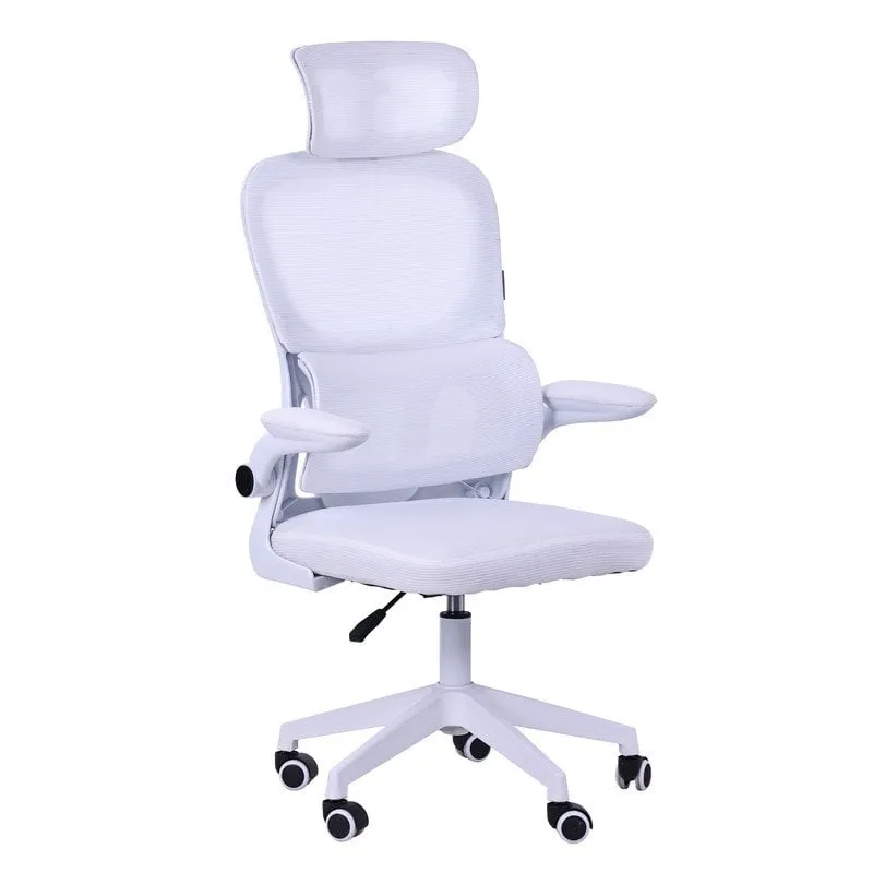 Sedia ergonomica Mars Gaming Mgc-ergopro con supporto lombare, rete traspirante, altezza 120-130 cm, bianca - immagine 1