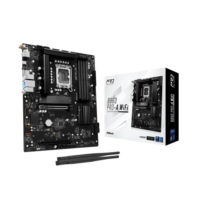 Scheda madre Asrock B860 Intel B860 LGA 1851 ATX Pro-A WiFi 6E DDR5 M.2 2.5G LAN - immagine 1