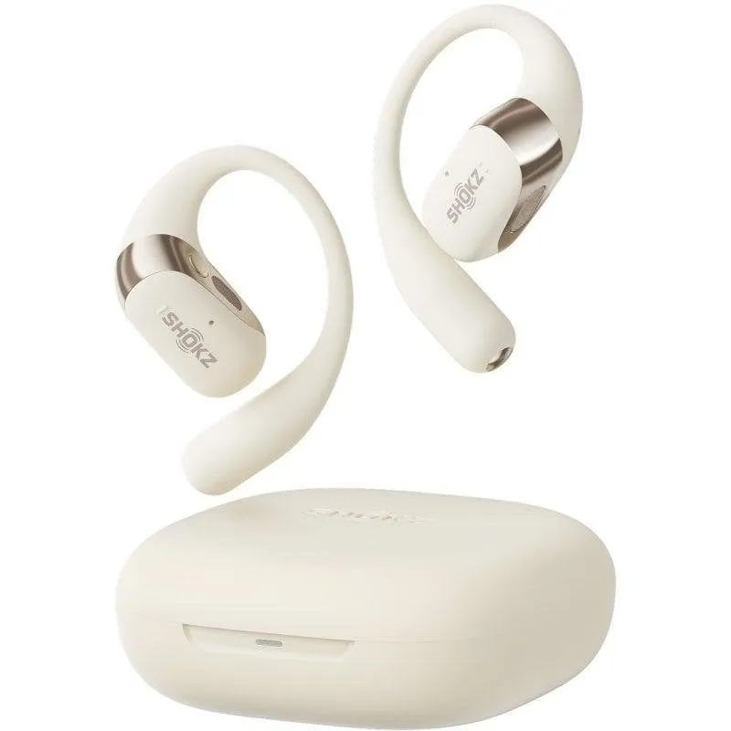 Auricolari Shokz OpenFit 2 wireless Bluetooth open-ear IP55 beige - immagine 1