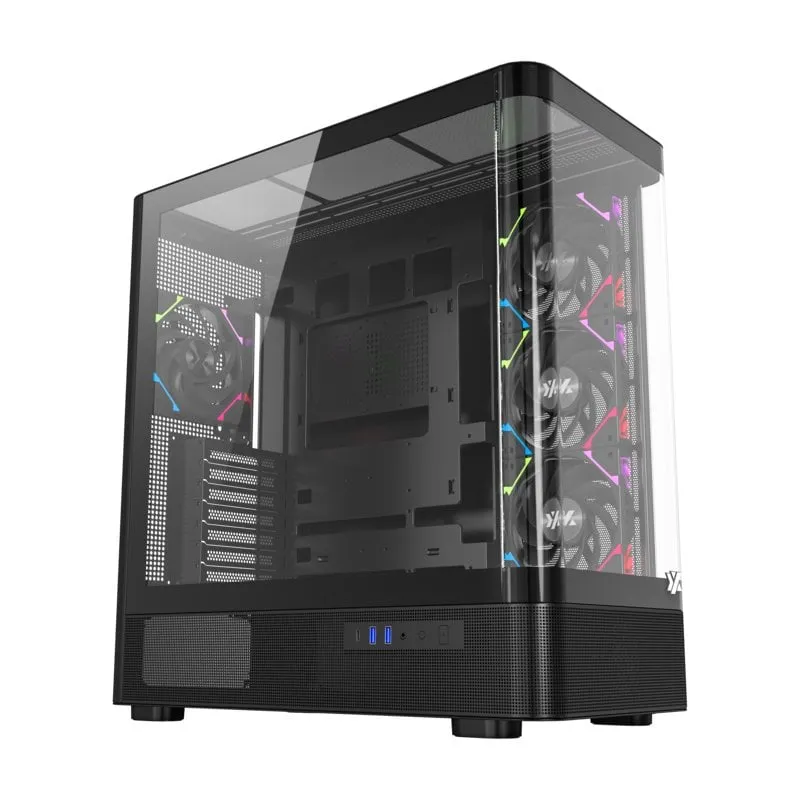 Telaio XYZ Quantum 4 ventole A-RGB in vetro curvo ATX/MATX/MITX USB-C panoramico - immagine 1