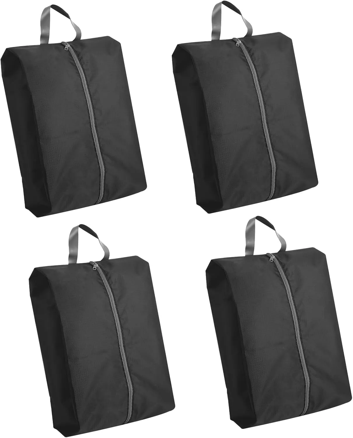4 pezzi Borsa per Scarpe – Sacchetti Impermeabili per Viaggio - ideale per scarpe da viaggio e vacanze (Nero) - immagine 1