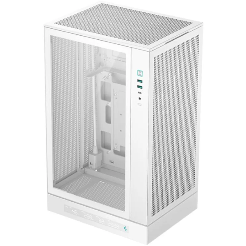 Case per PC Micro-ATX in vetro temperato DeepCool CH270 Digital Mini Tower Bianco - immagine 1