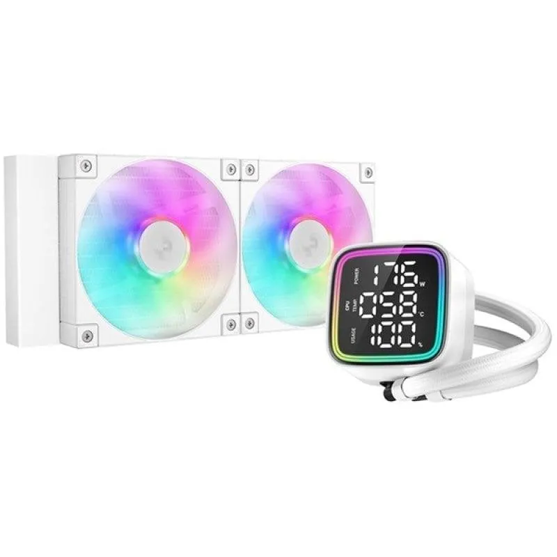 Refrigerazione Liquida DeepCool LD240 ARGB 240mm 2 Ventole Display Consumo Bianco - immagine 1
