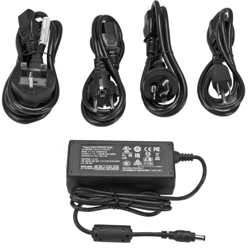 StarTech.com Alimentatore universale 12V 5A CE FCC UL SVA12M5NA con connettore tipo M e cavi AU/EU/JP/NA/UK - immagine 1