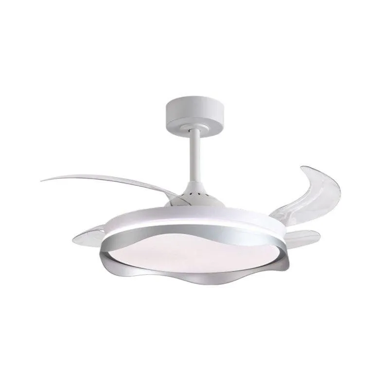 Ventilatore da soffitto Bel Air Olas DC LED 72W 4 pale retrattili 6480lm bianco/nero - immagine 1