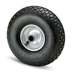 Ruota industriale pneumatica (260x85mm) libera senza supporto 46 Zincato e Nero 10243 - immagine 1