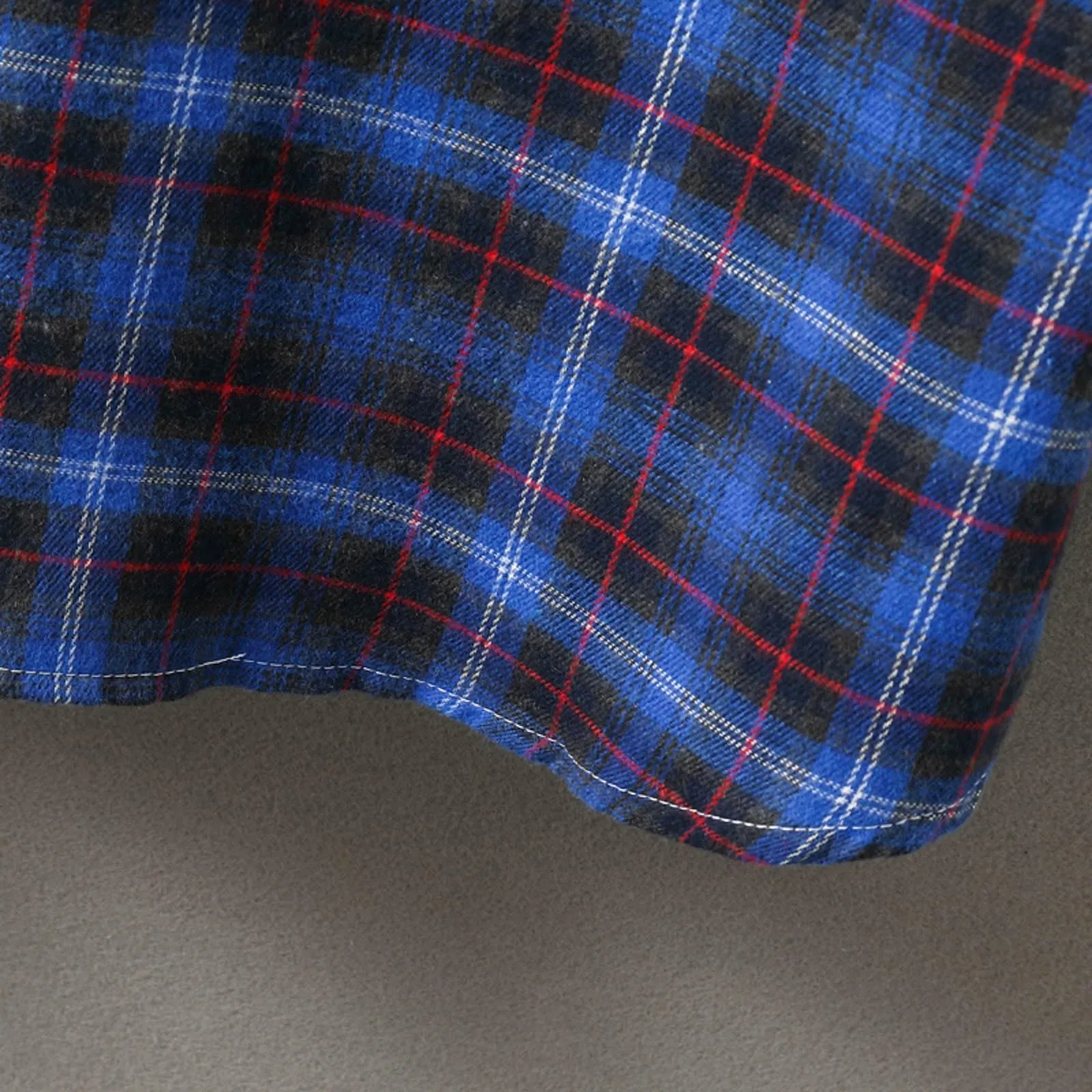 Camicia da lavoro da uomo, Loose Fit, in flanella, a quadri, per l'inverno, per il tempo libero, a maniche lunghe, in lino, S6 blu, L - immagine 5