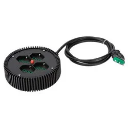 Multipresa tavolo 4P 10/16A con disgiuntore termico HI PRO Nero e Verde 42040 - immagine 1