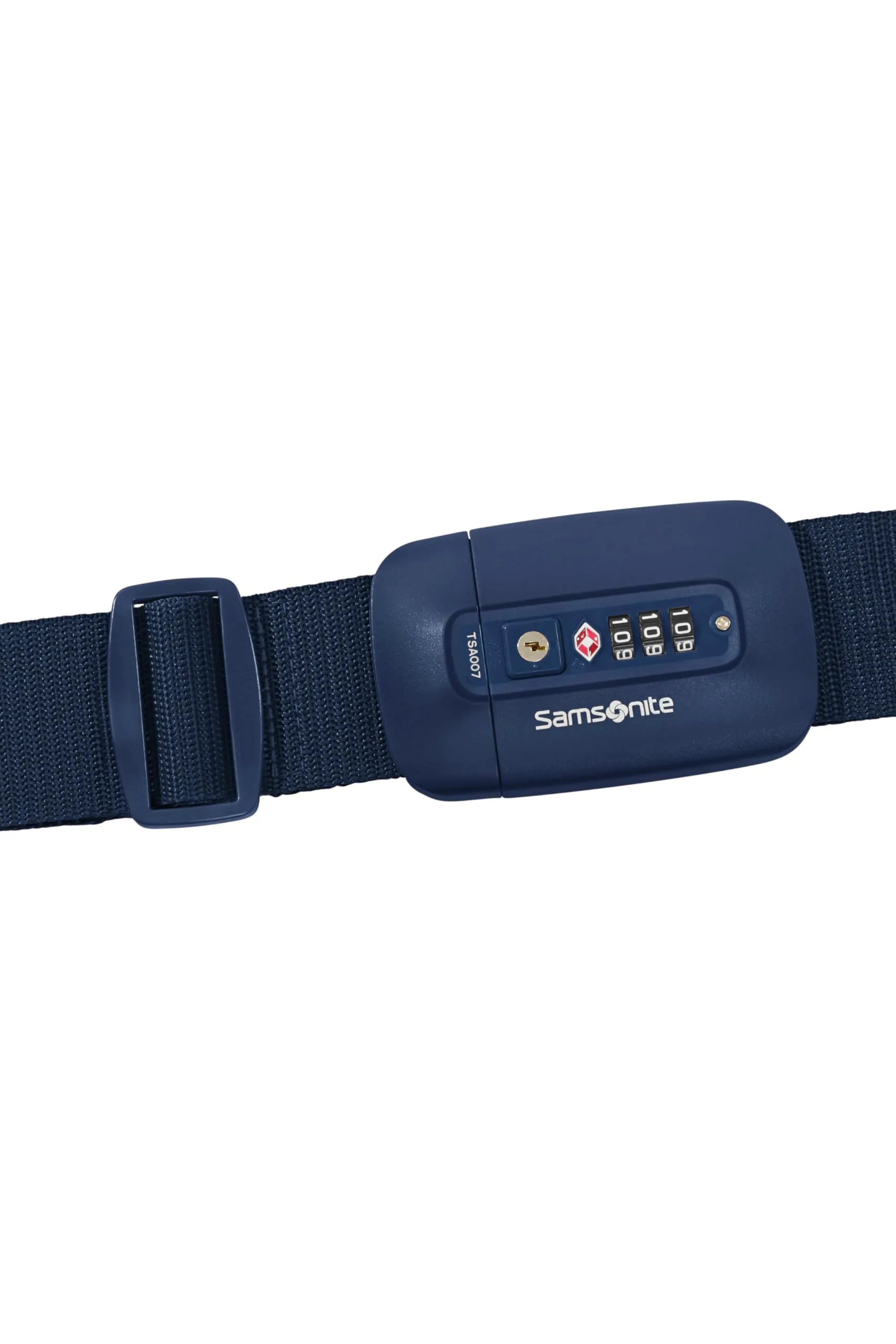 Samsonite TA Revolution – Cinghia per bagagli con lucchetto TSA, regolabile 50mm, fibbia a scatto robusta, cinghia per valigia sicura per viaggi, Blu (Midnight Blue) - immagine 2