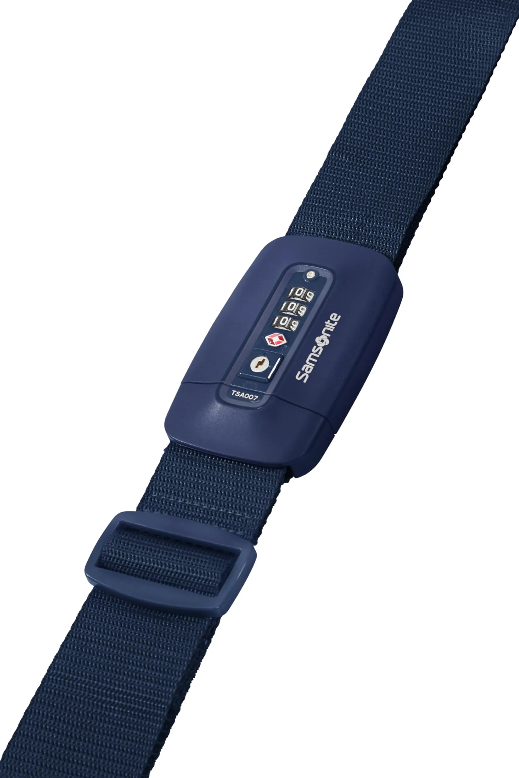 Samsonite TA Revolution – Cinghia per bagagli con lucchetto TSA, regolabile 50mm, fibbia a scatto robusta, cinghia per valigia sicura per viaggi, Blu (Midnight Blue) - immagine 5