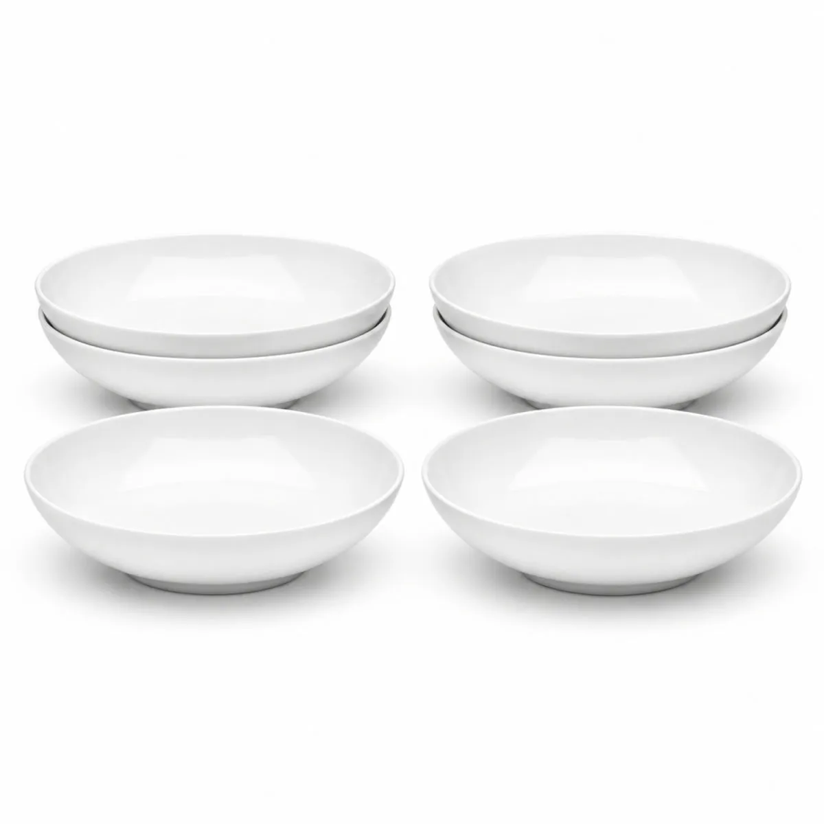 6x van Well Insalatiera New York, 21 x 17 cm, porcellana, confezione da 6 pezzi; 600 ml, 17x21x5.2 cm (LxLxH); bianco; ovale; 6 pz. / Pacco - immagine 1