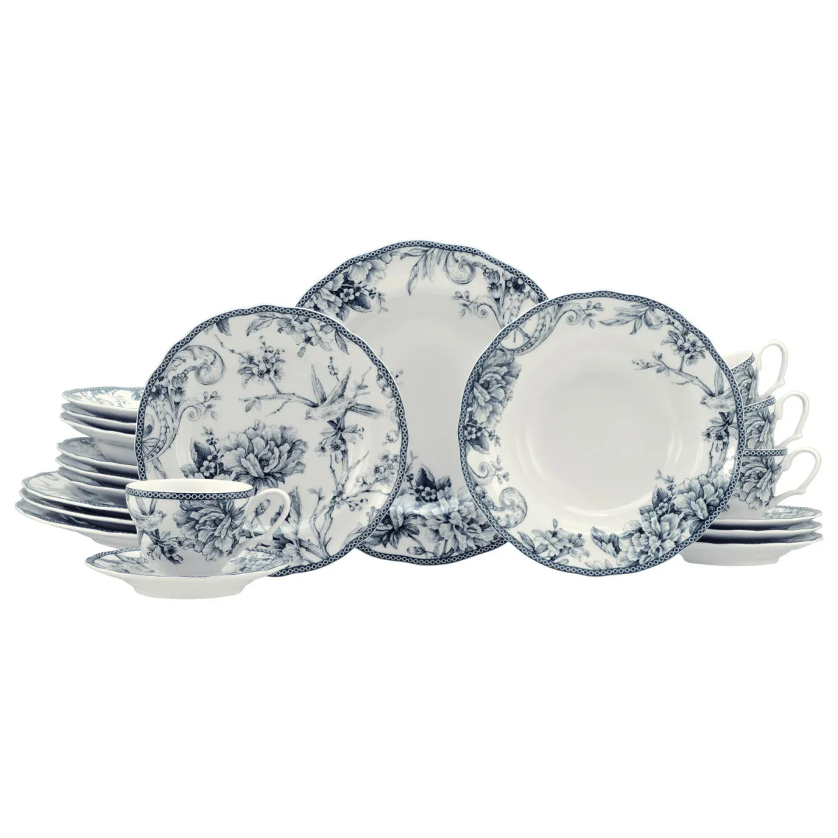 20x CreaTable Adelaide - Servizio combinato da 20 pezzi; blu; 20 pz. / pz. - immagine 1
