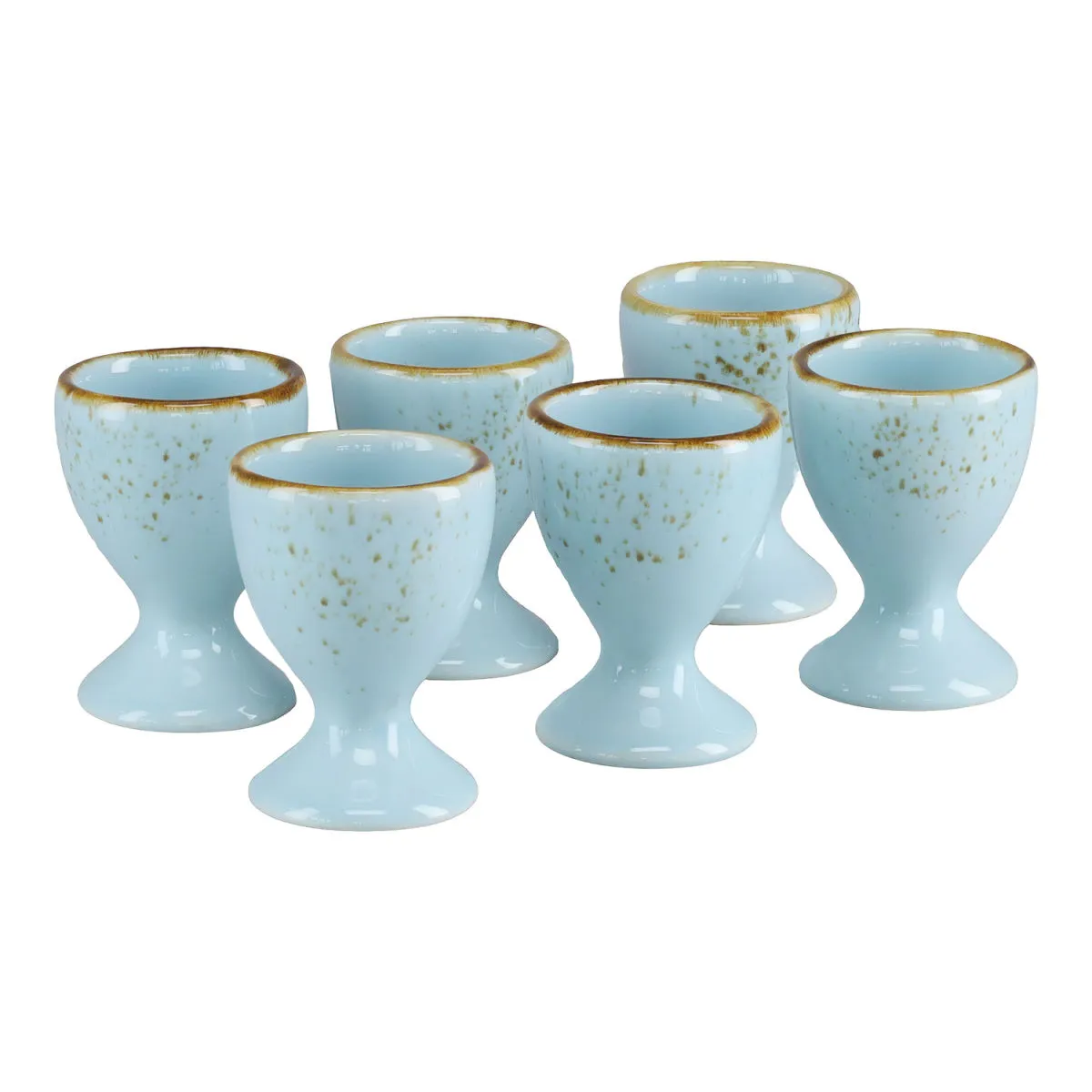 6x CreaTable Nature Collection - Portauova da 6 pezzi; 5.5x5.5x5.5x7 cm (LxLxØxH); blu chiaro; 6 pz. / Pacco - immagine 1