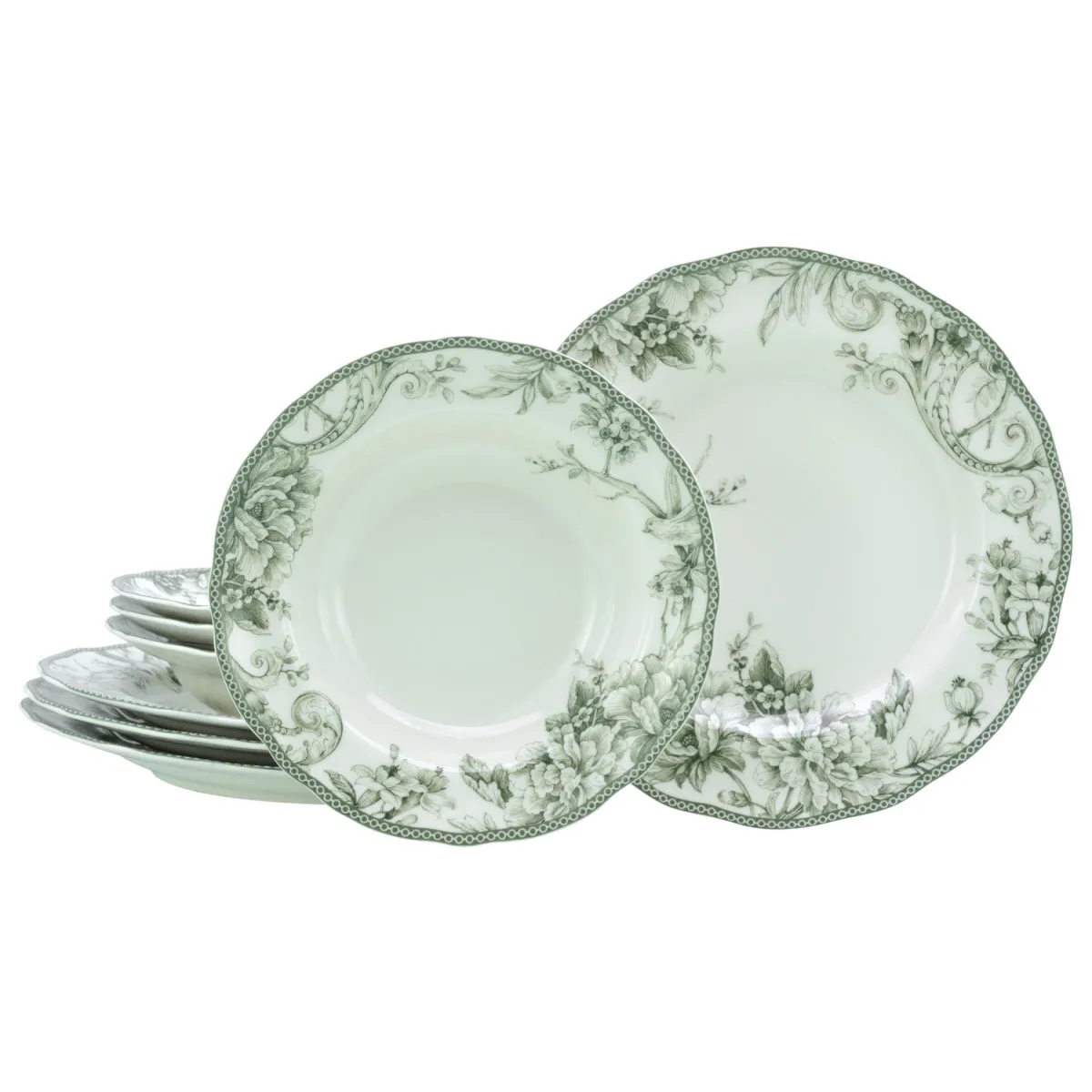 8x CreaTable Adelaide - Servizio da tavola 8 pezzi; verde; 8 pz. / pz. - immagine 1