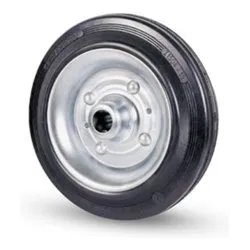 Ruota industriale (125x37,5mm) libera senza supporto 112 Zincato e Nero 05349 - immagine 1