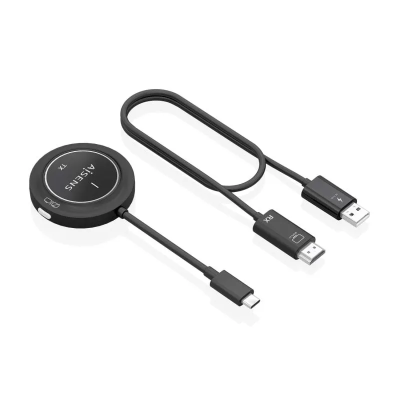 AISENS ASWL-H2K30M002-BK Trasmettitore wireless USB-C a HDMI 1080P 60Hz 30m Plug&Play - immagine 1