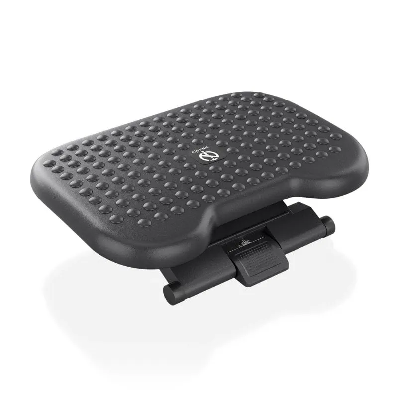 Poggiapiedi ergonomico regolabile HIPS AISENS nero antiscivolo 30 kg 46 cm - immagine 1