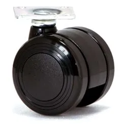 Ruota mobile (50mm) piastra girevole 172 Nero 16158 - immagine 1