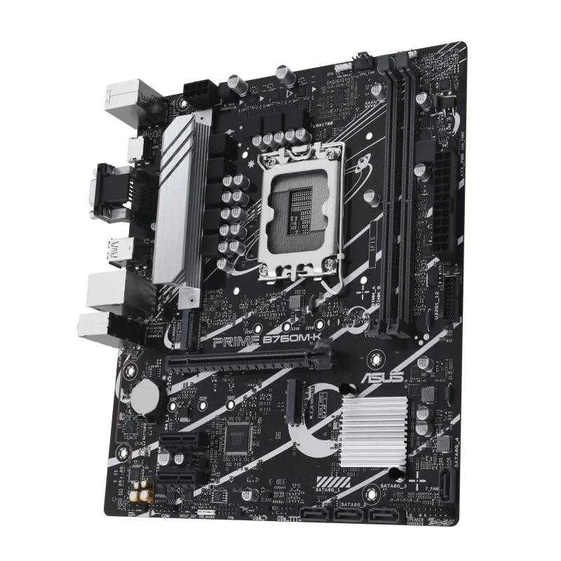 Scheda madre Asus B760M LGA 1700 Micro ATX PRIME B760M-K DDR5 2.5GbE RAID M.2 SATA III - immagine 1