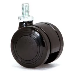 Ruota mobile (40mm) perno girevole filettato 172B Nero 16159 - immagine 1