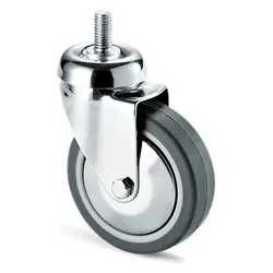 Ruota mobile (40mm) perno girevole filettato 220CB Cromo e Grigio 17331 - immagine 1