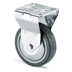Ruota mobile (100mm) piastra fissa 220CH Cromo e Grigio 17220 - immagine 1