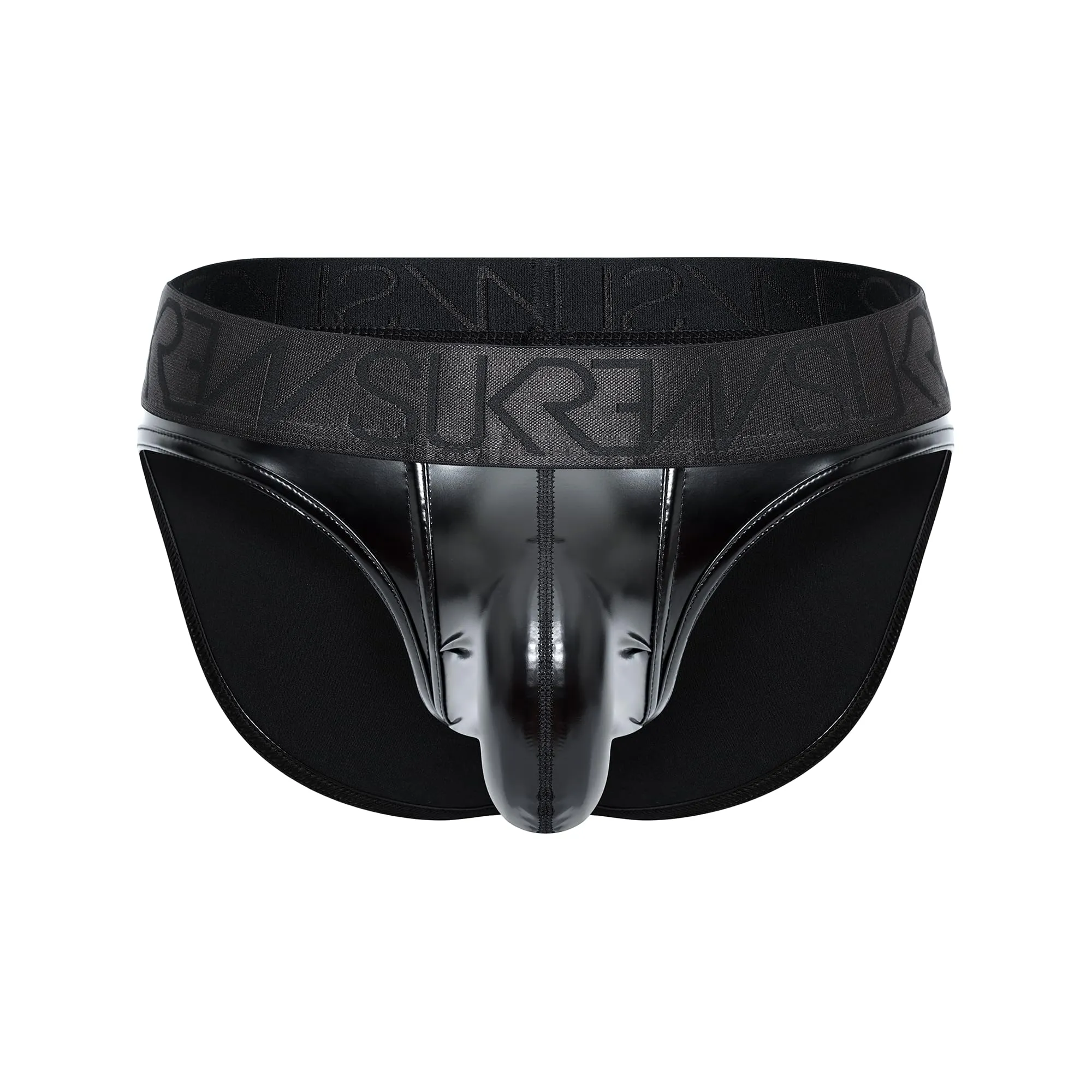 SUKREW - Intimo da Uomo Slips - Fetish Wet Look Classic Brief Fetish Black - 1x Taglia S - immagine 1