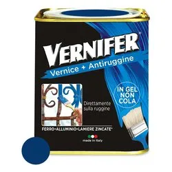 Smalto antiruggine gel (750ml) VERNIFER Blu lucido 4872 - immagine 1