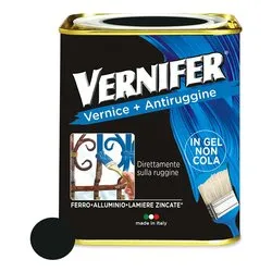 Smalto antiruggine gel (750ml) VERNIFER Nero lucido 4877 - immagine 1