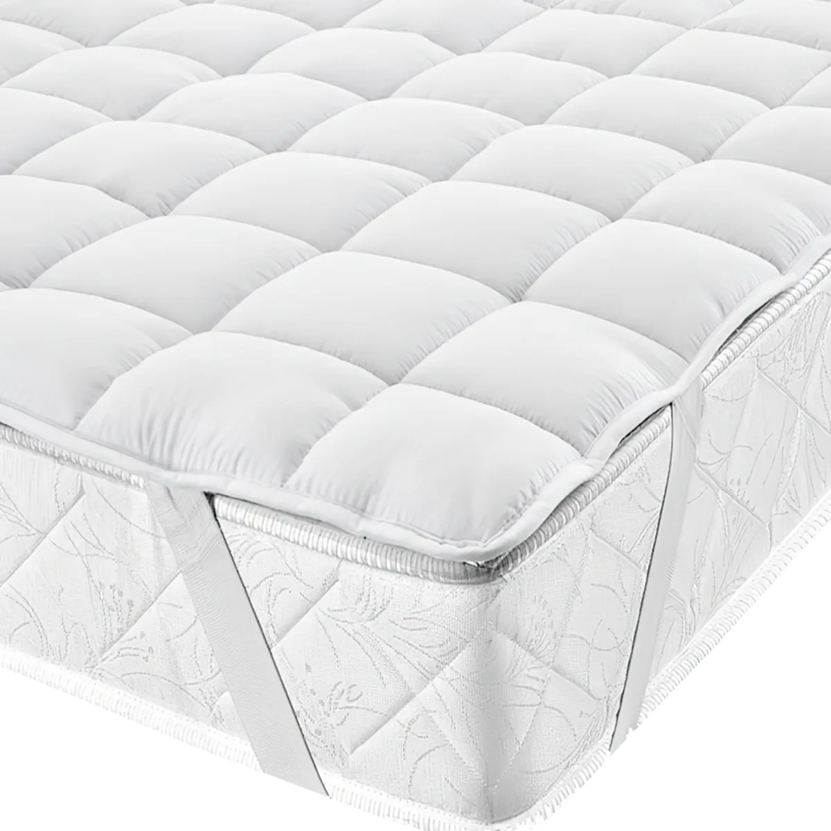 6x Lombarda Trapunte Topper fibra altra densita 720gr/mq; 85x200x4 cm (LxLxH); bianco; 6 pz. / Pacco - immagine 1