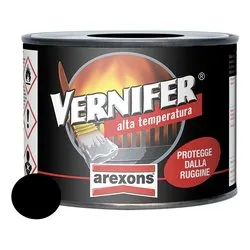 Smalto antiruggine gel alte temperature (500ml) VERNIFER Nero satinato 4765 - immagine 1