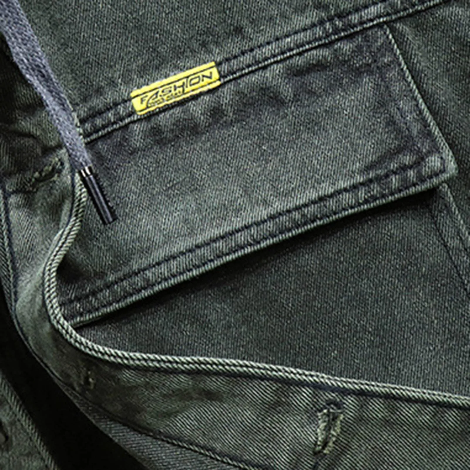 Gilet in jeans da uomo, mimetico, per il tempo libero, per fotografo, senza maniche, per attività all'aria aperta, campeggio, multi-tasca, senza maniche, gilet in jeans, 01 verde., L - immagine 4