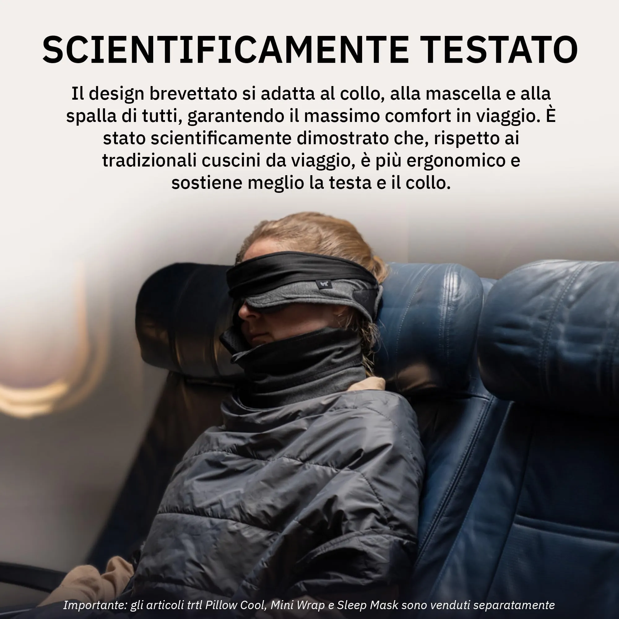 trtl Travel Pillow Nero | Cuscino da viaggio salvaspazio | Per viaggiare comodamente in aereo, auto e autobus | Sistema di supporto unico | Lavabile in lavatrice - immagine 6