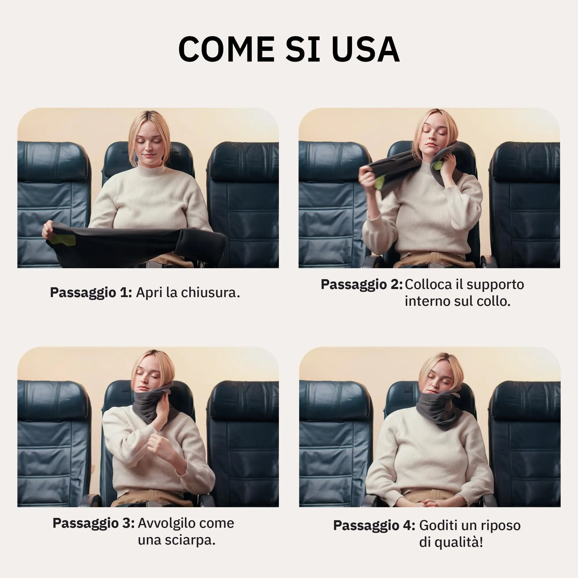 trtl Travel Pillow Grigio | Cuscino da viaggio salvaspazio | Per viaggiare comodamente in aereo, auto e autobus | Sistema di supporto unico | Lavabile in lavatrice - immagine 5