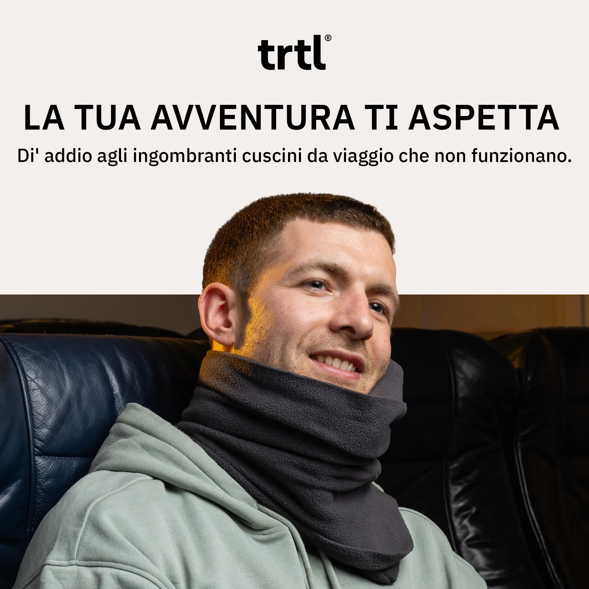 trtl Travel Pillow Corallo | Cuscino da Viaggio salvaspazio | per Viaggiare Comodamente in Aereo, Auto e Autobus | Sistema di Supporto Unico | Lavabile in Lavatrice - immagine 7