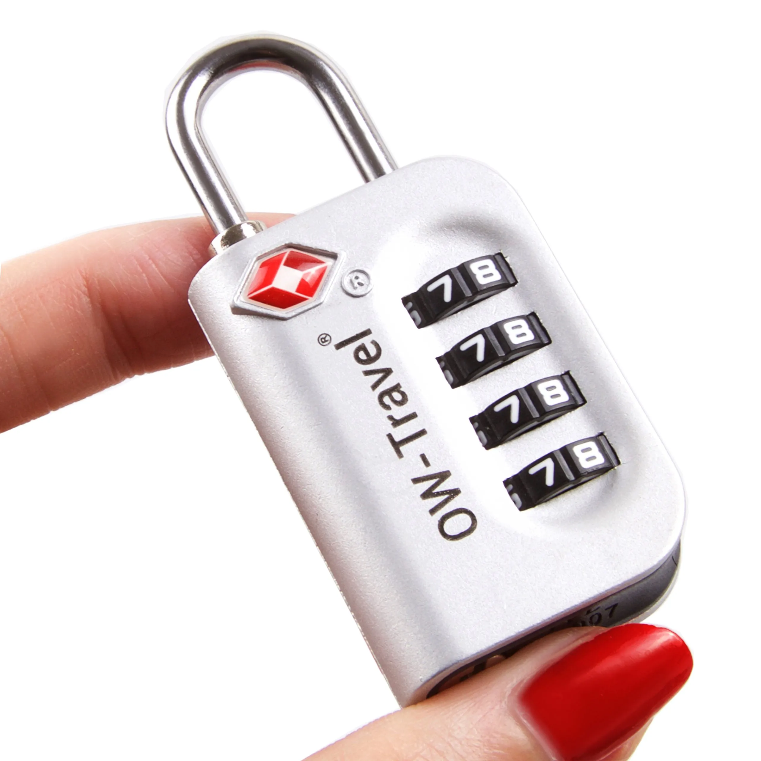 OW-Travel Lucchetto TSA, Lucchetto Valigia Aereo 4 Cifre Argento 2 Pz - immagine 12