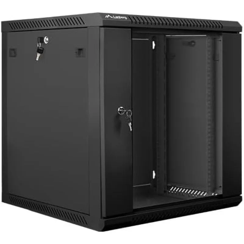 Armadio rack Lanberg WF01-6612-10B 12U 60 kg Nero RAL9004 Mural Flat Pack - immagine 1