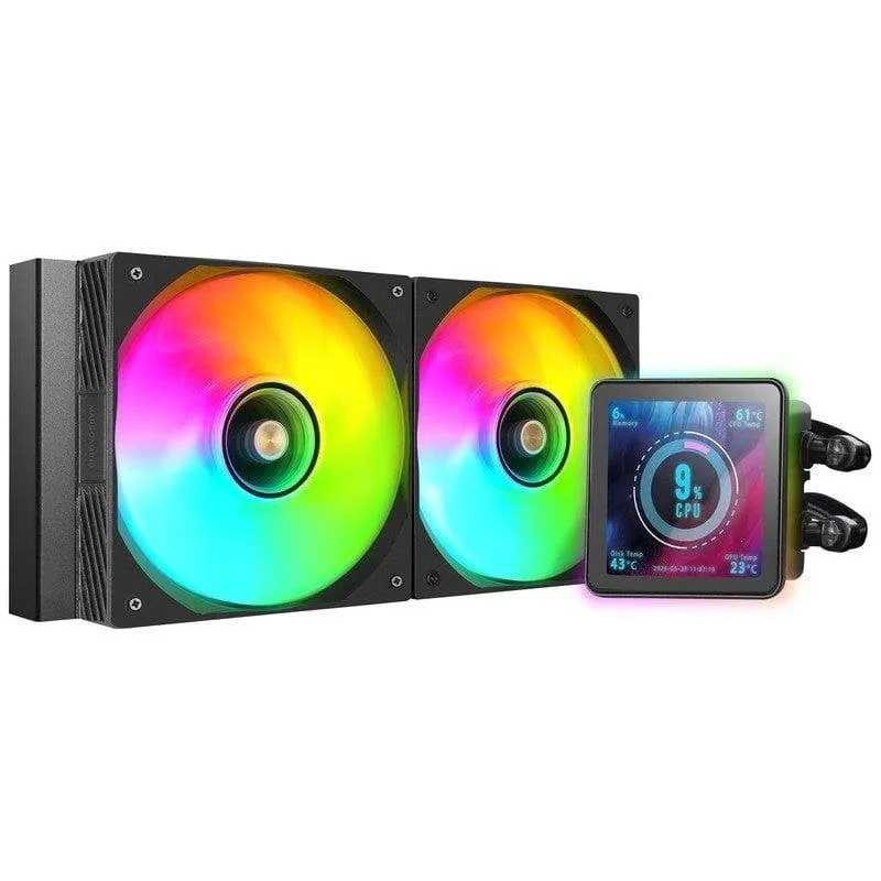 Refrigerazione Liquida Mars Gaming ML-VISIONPRO240 240mm 2 Ventole ARGB Display IPS - immagine 1