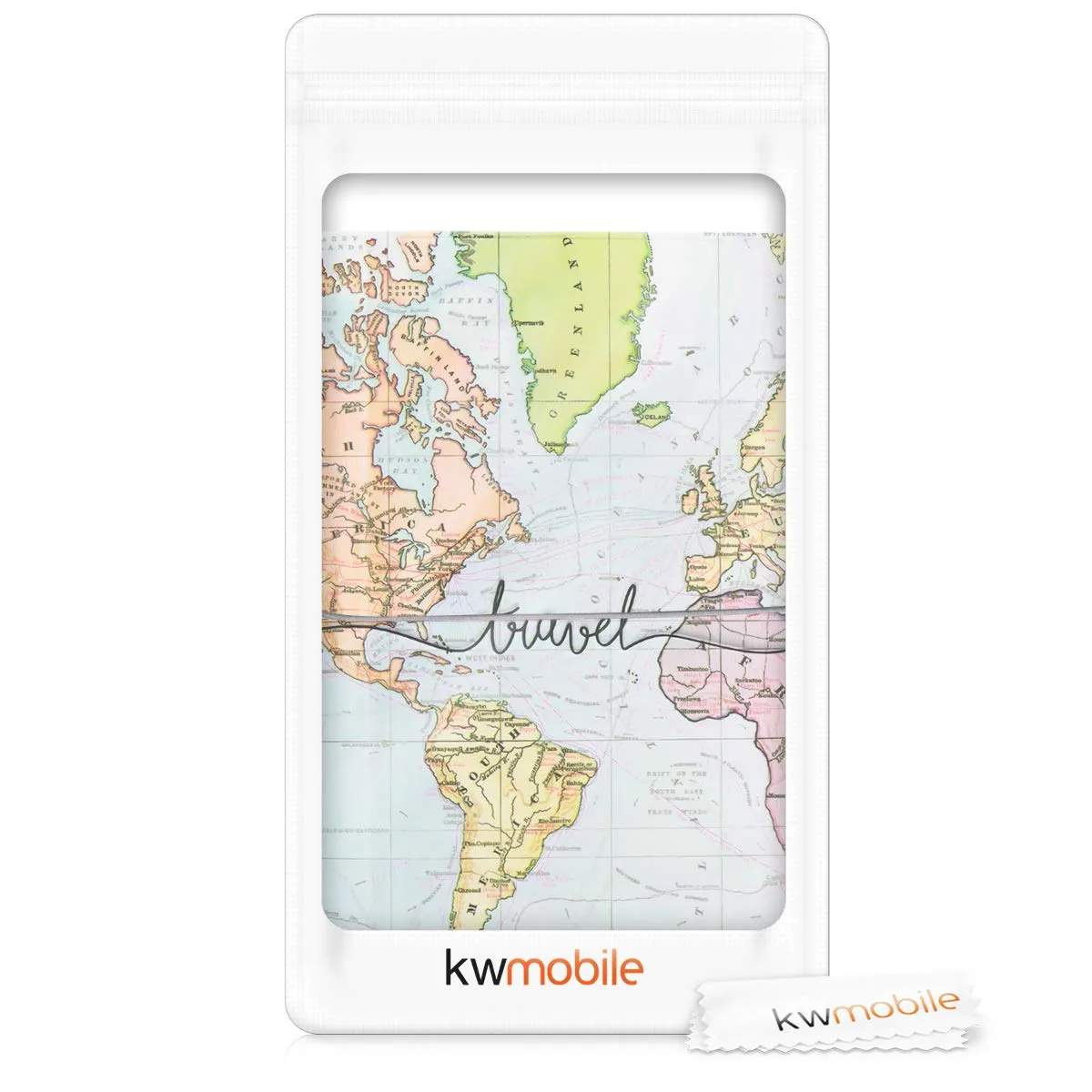 kwmobile Custodia per Passaporto - Porta Passaporto con Chiusura di Sicurezza ad Elastico - Protezione per Documenti - nero/multicolore - immagine 6